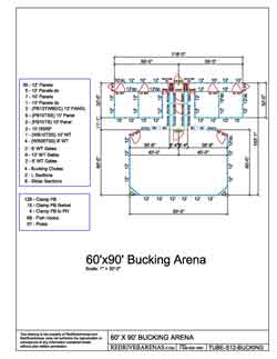 60' x 90' Bucking Arena 12FT PANELS