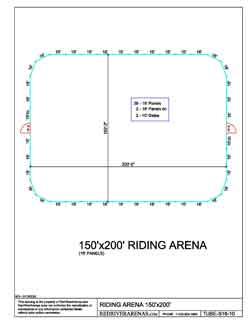 150' x 200' Riding Arena 16FT PANELS
